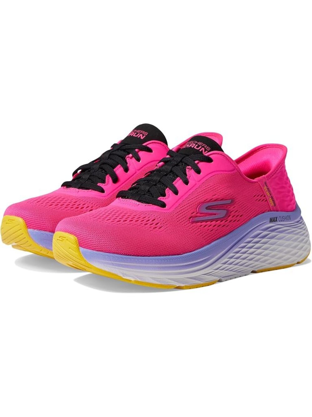 SKECHERS Max Cushioning Elite 2.0 Prevail Hands Free Slip-Ins Size 7 Pink/Purple